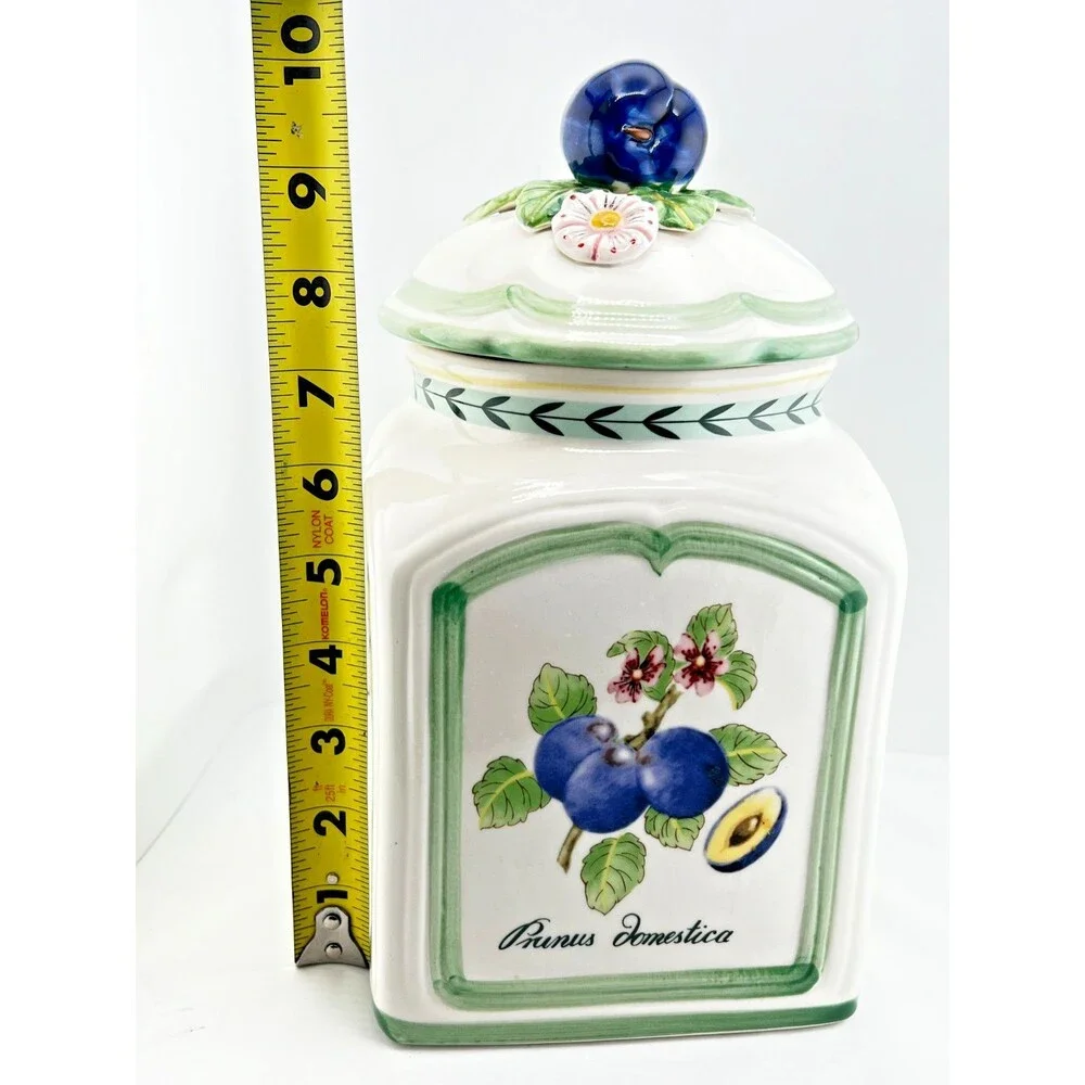 Villeroy & Boch Canister French Garden Charm Prunus Plum Cottagecore Granny EUC